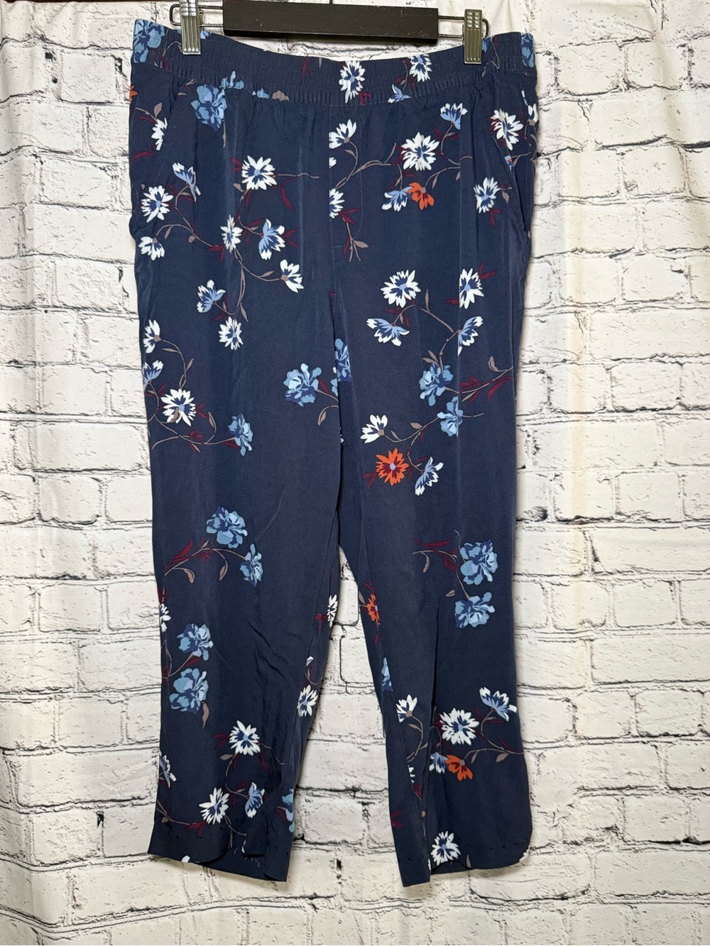 Jessica Simpson. Navy floral pants.